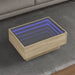 Salongbord med LED sonoma eik 70x50x30 cm konstruert tre
