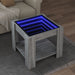 Salongbord med LED grå sonoma 53x53x45 cm konstruert tre