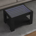 Salongbord med LED svart 73x53x45 cm konstruert tre