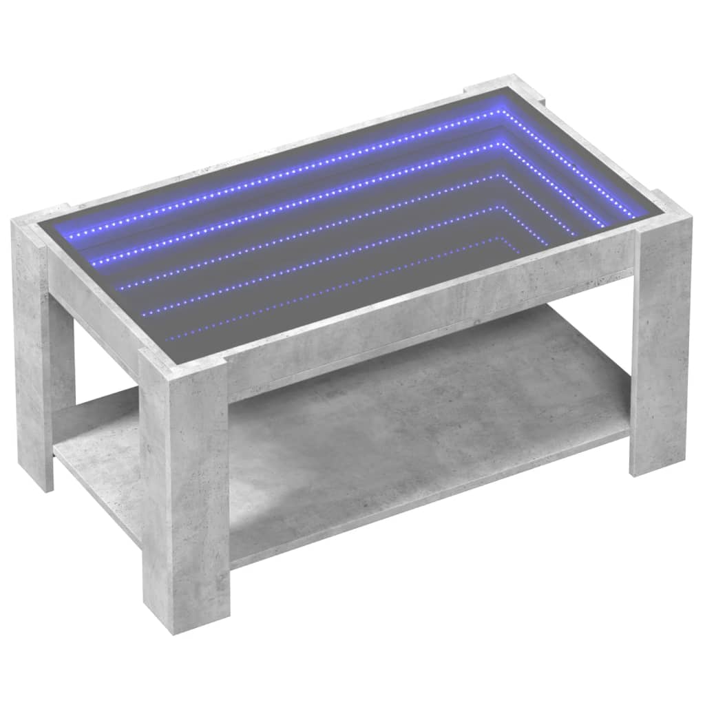 Salongbord betonggrå 93x53x45 cm konstruert tre
