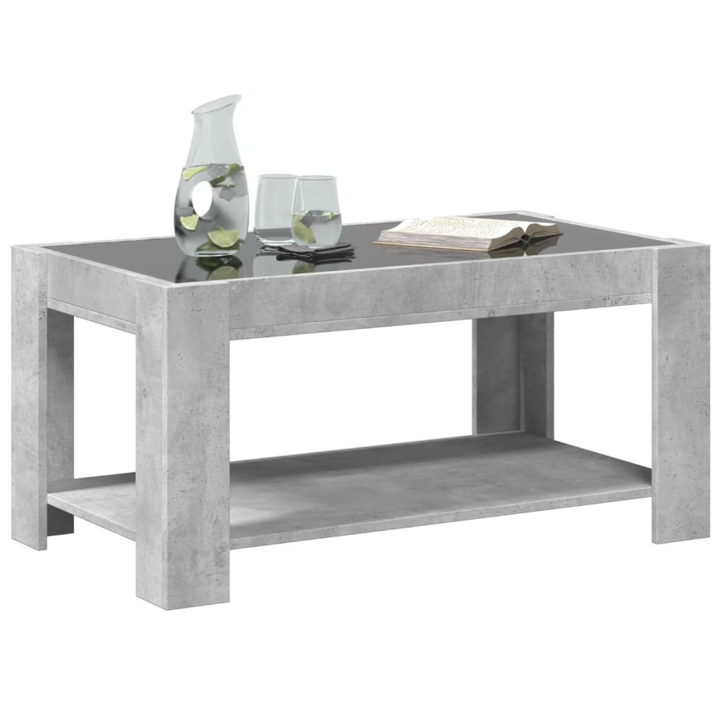 Salongbord betonggrå 93x53x45 cm konstruert tre