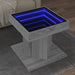 Salongbord med LED grå sonoma 50x50x45 cm konstruert tre