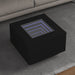 Salongbord med LED svart 60x60x40 cm konstruert tre