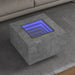Salongbord med LED betonggrå 60x60x40 cm konstruert tre