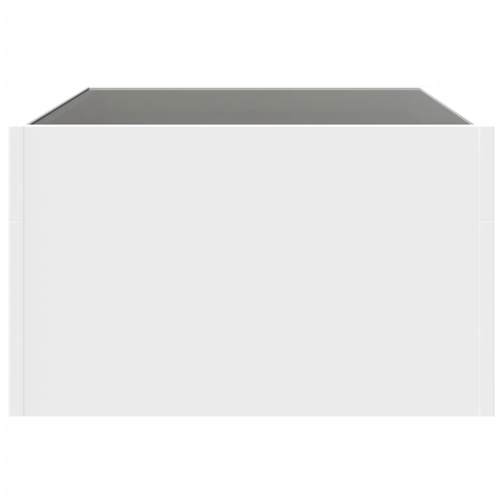 Salongbord med Infinity LED hvit 70x50x30 cm