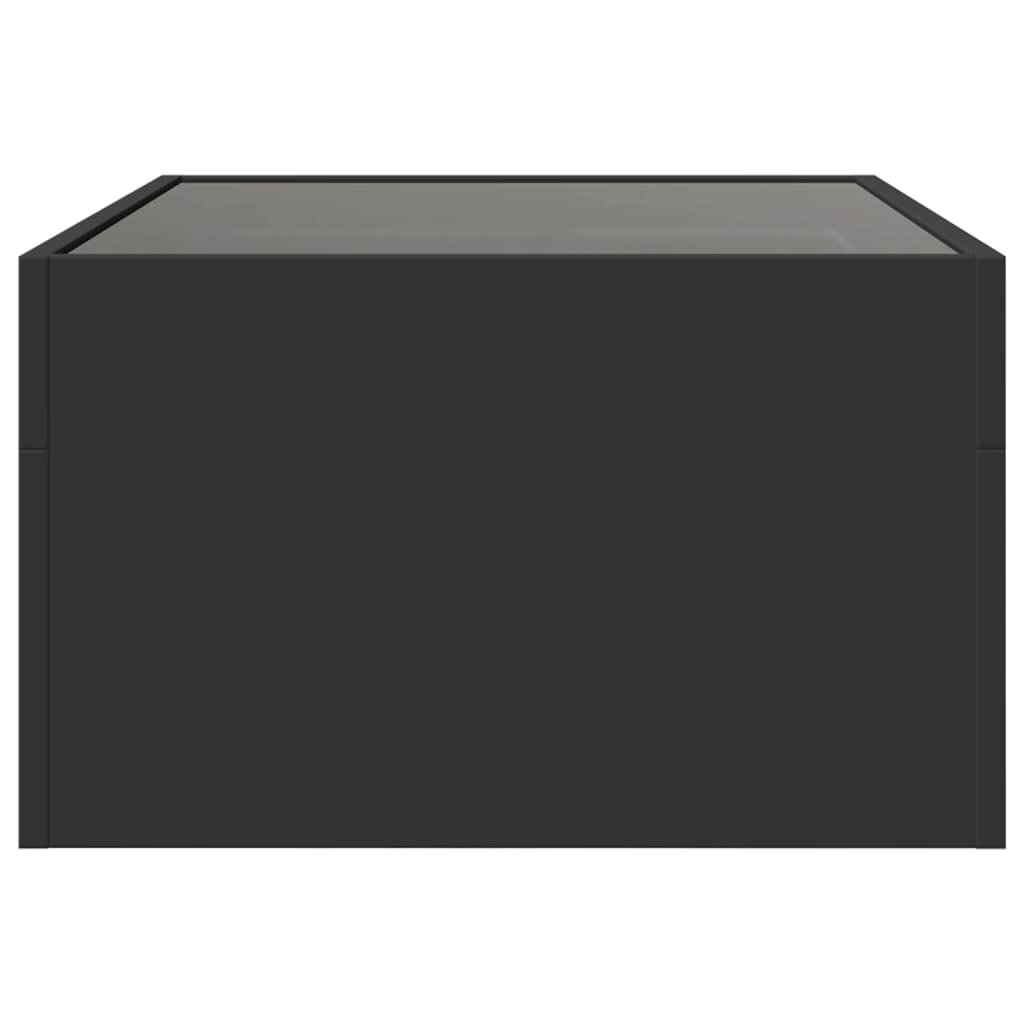 Salongbord med Infinity LED svart 70x50x30 cm