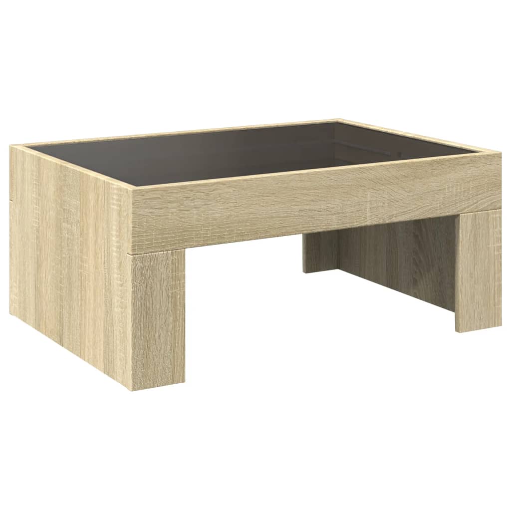 Salongbord med Infinity LED sonoma eik 70x50x30 cm