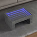Salongbord med Infinity LED betonggrå 70x50x30 cm