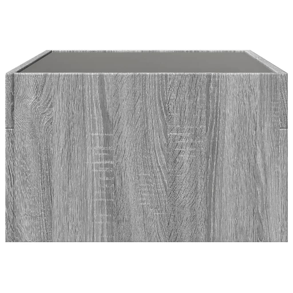 Salongbord med Infinity LED grå sonoma 70x50x30 cm