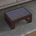Salongbord med Infinity LED brun eik 70x53x30 cm