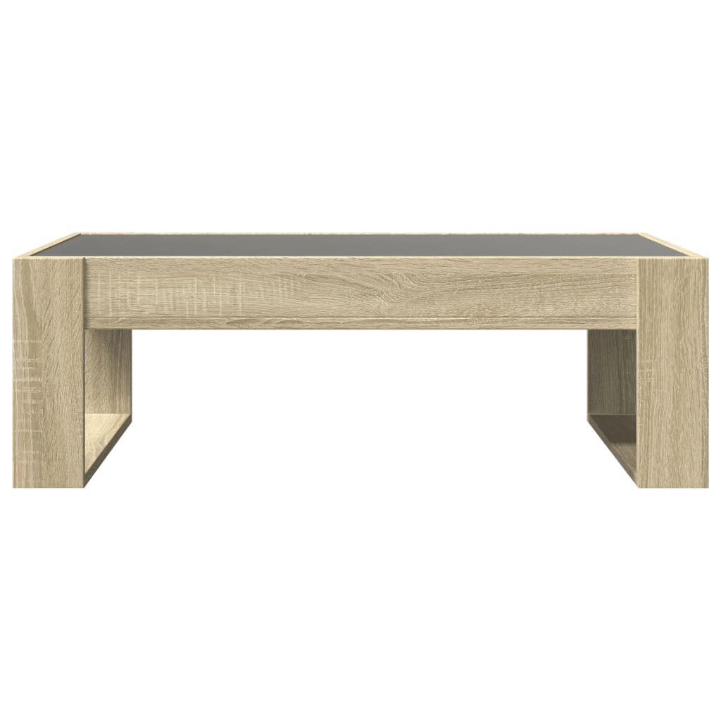 Salongbord med Infinity LED sonoma eik 90x53x30 cm