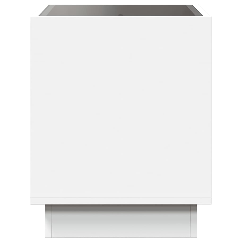 Salongbord med Infinity LED hvit 50x50x50 cm