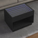 Salongbord med Infinity LED svart 70x50x50 cm