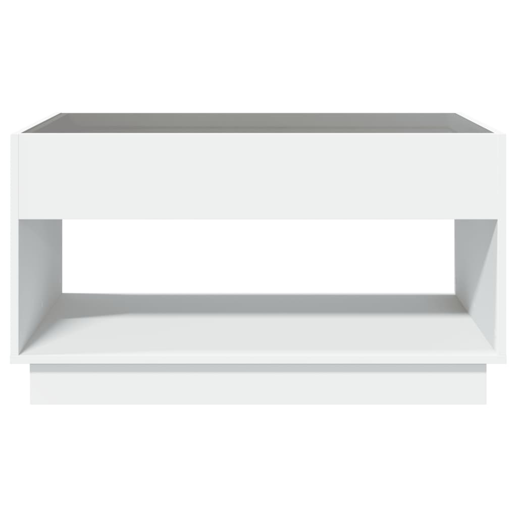 Salongbord med Infinity LED hvit 90x50x50 cm