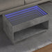 Salongbord med Infinity LED betonggrå 90x50x50 cm