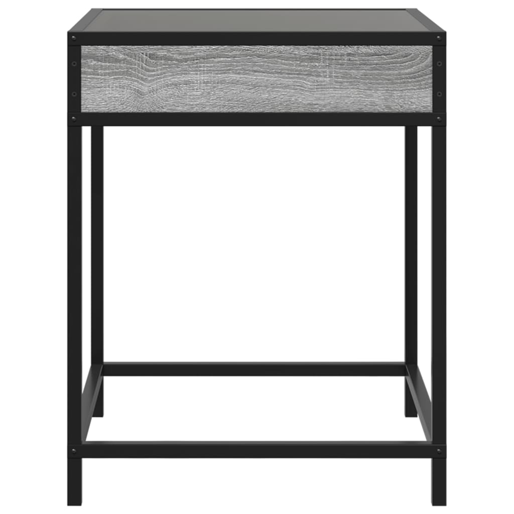 Salongbord med Infinity LED grå sonoma 40x40x51 cm