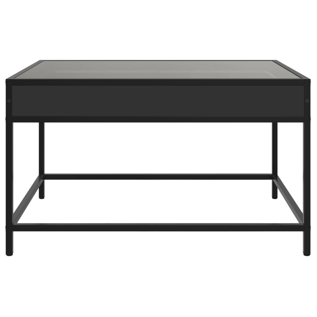 Salongbord med Infinity LED svart 70x50x41 cm