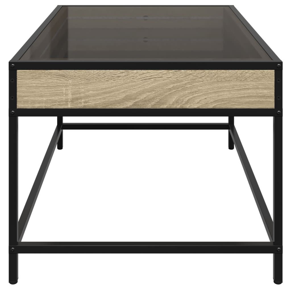 Salongbord med Infinity LED sonoma eik 70x50x41 cm