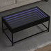 Salongbord med Infinity LED svart 90x50x41 cm