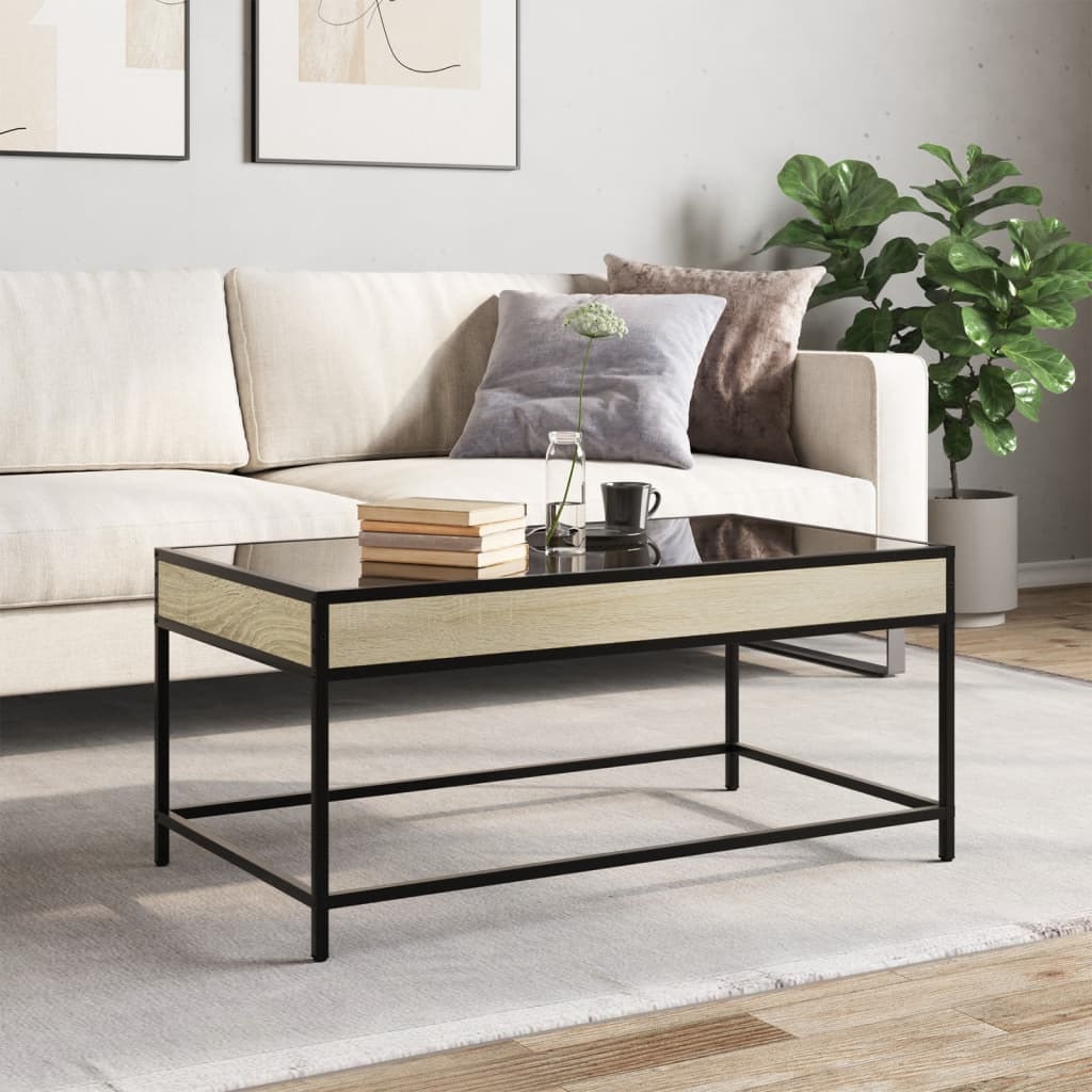 Salongbord med Infinity LED sonoma eik 90x50x41 cm