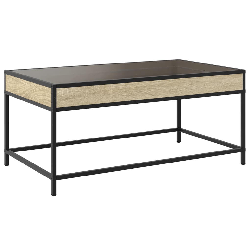 Salongbord med Infinity LED sonoma eik 90x50x41 cm