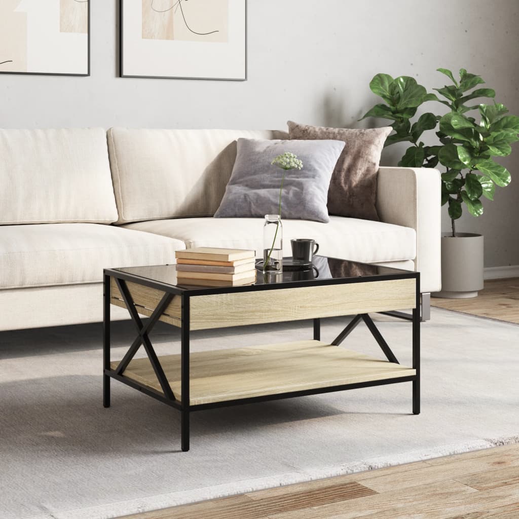 Salongbord med Infinity LED sonoma eik 70x50x38 cm