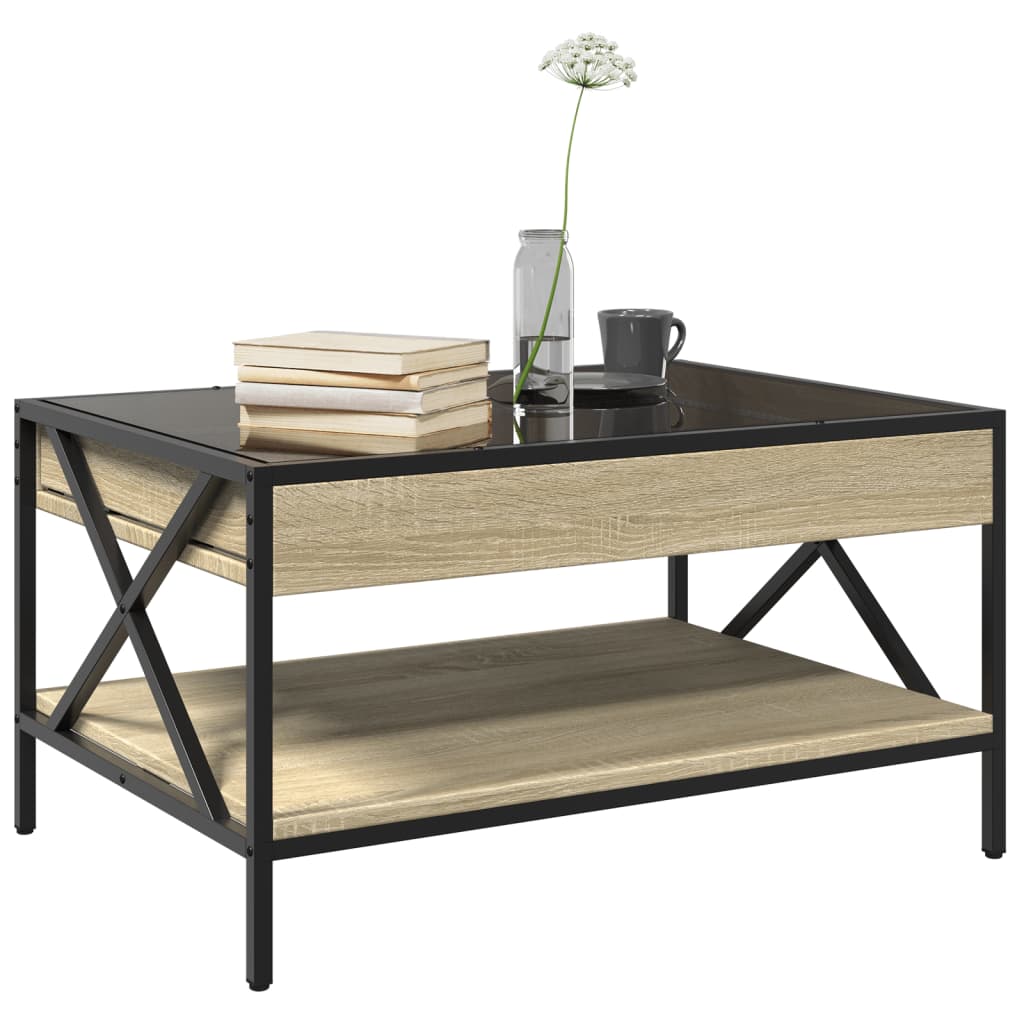 Salongbord med Infinity LED sonoma eik 70x50x38 cm
