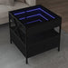 Salongbord med Infinity LED svart 50x50x51 cm