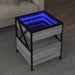 Salongbord med Infinity LED grå sonoma 40x40x51 cm