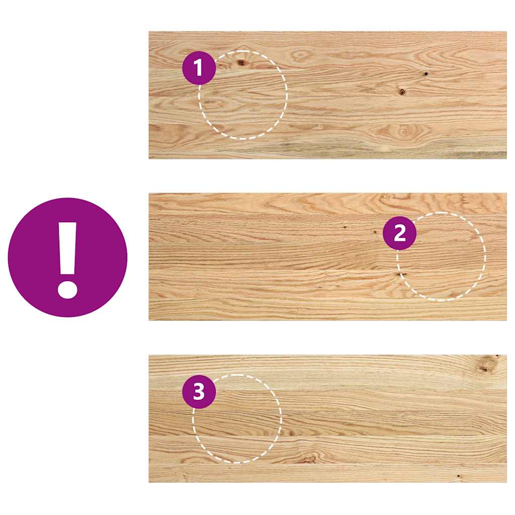 Trappetrinn 4 stk ubehandlet 70x25x2 cm heltre eik