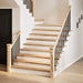 Trappetrinn 12 stk ubehandlet 100x25x2 cm heltre eik