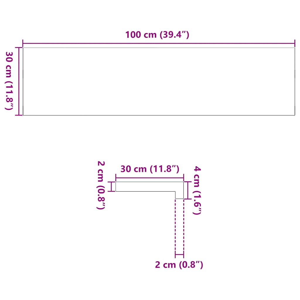Trappetrinn 16 stk ubehandlet 100x30x2 cm heltre eik