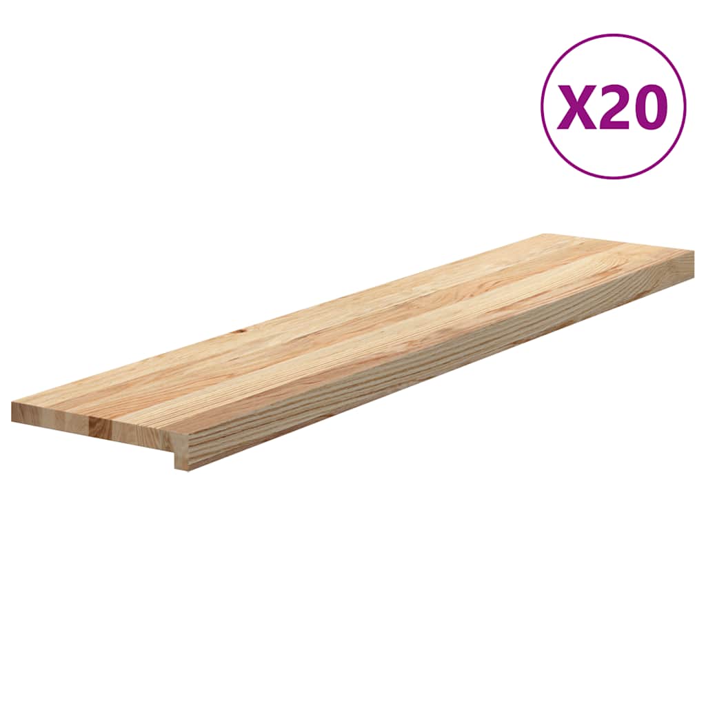 Trappetrinn 20 stk ubehandlet 120x25x2 cm heltre eik