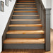 Trappetrinn 4 stk lysebrun 90x30x2 cm heltre eik
