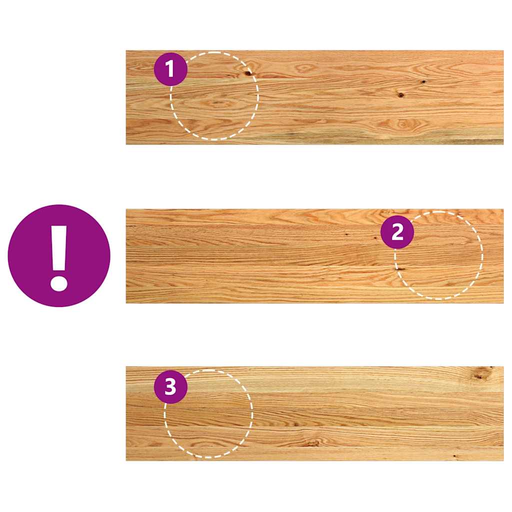 Trappetrinn 4 stk lysebrun 100x30x2 cm heltre eik