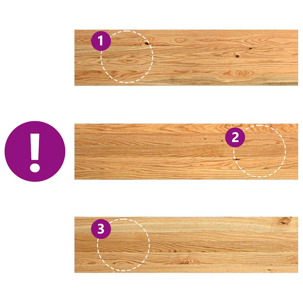 Trappetrinn 8 stk lysebrun 100x30x2 cm heltre eik