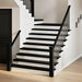 Trappetrinn 8 stk brunsvart 110x25x2 cm heltre eik