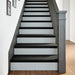 Trappetrinn 8 stk brunsvart 80x30x2 cm heltre eik