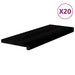 Trappetrinn 20 stk brunsvart 70x25x2 cm heltre eik