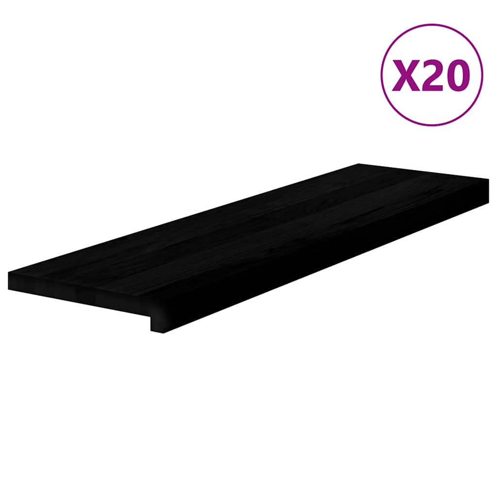 Trappetrinn 20 stk mørkebrun 90x25x2 cm heltre eik