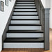 Trappetrinn 20 stk brunsvart 100x25x2 cm heltre eik