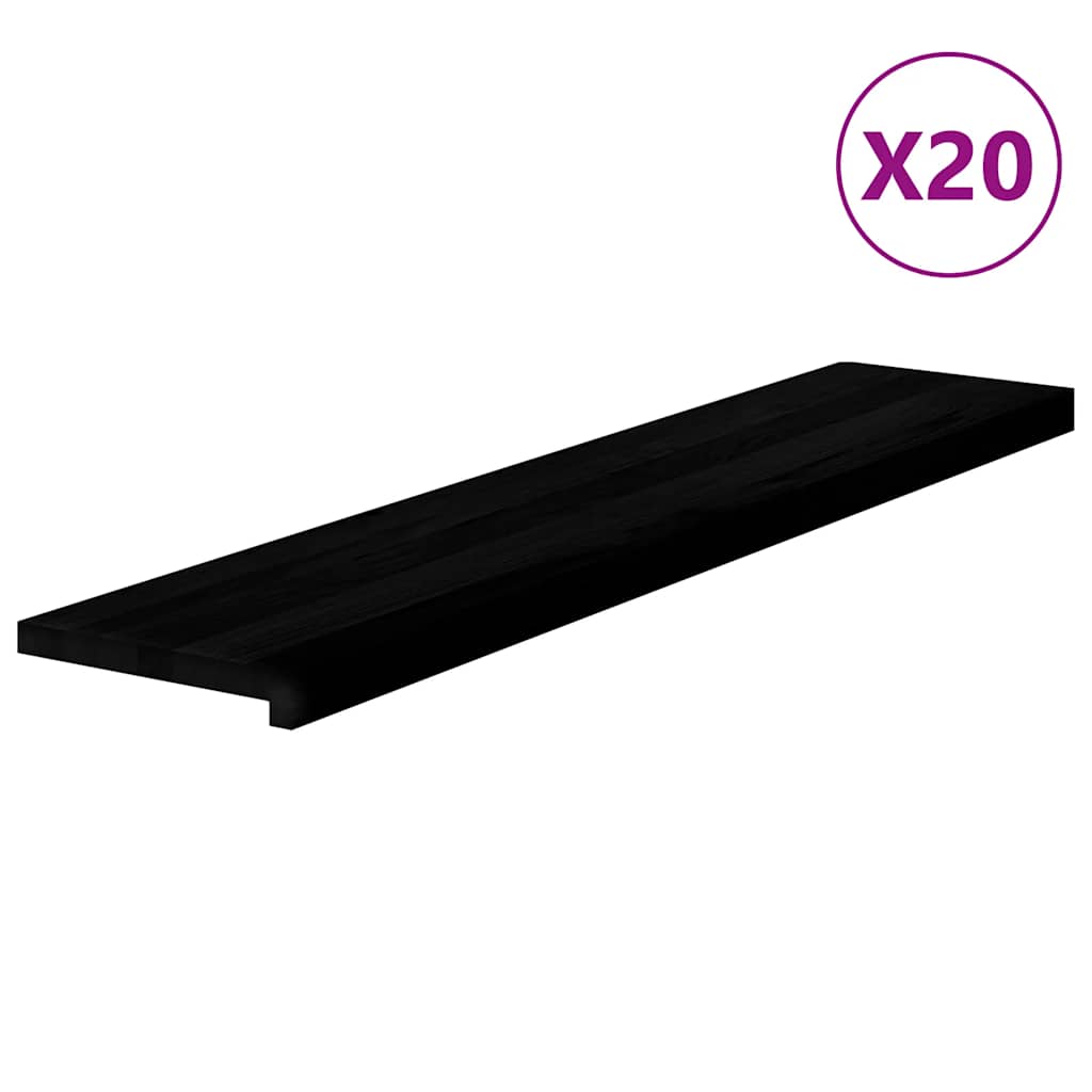 Trappetrinn 20 stk mørkebrun 120x30x2 cm heltre eik vidaXL