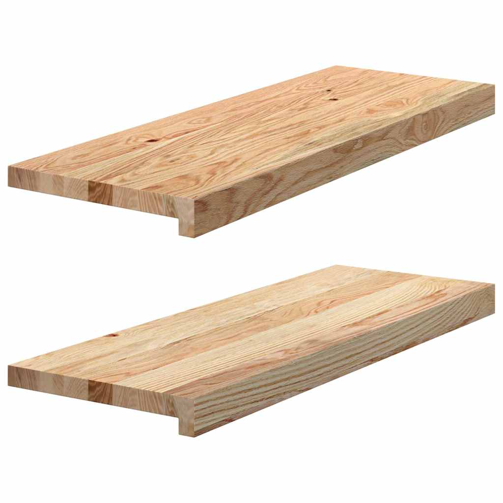 Trappetrinn 2 stk ubehandlet 70x25x2 cm heltre eik