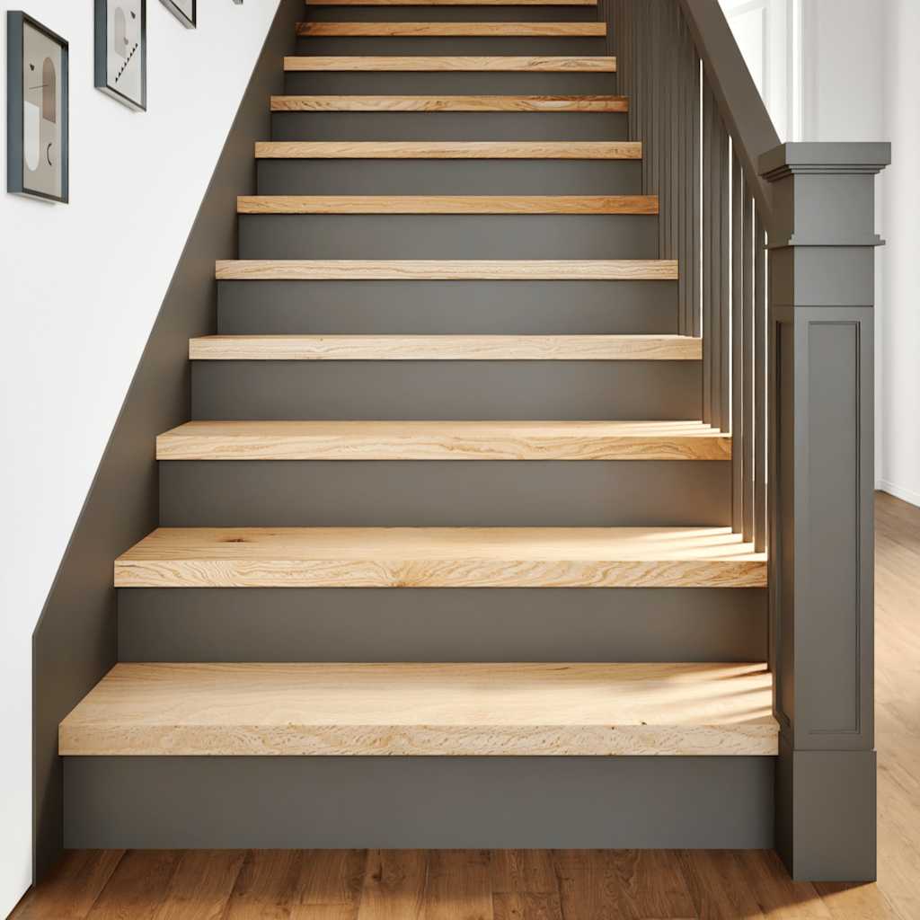 Trappetrinn 2 stk ubehandlet 100x30x2 cm heltre eik
