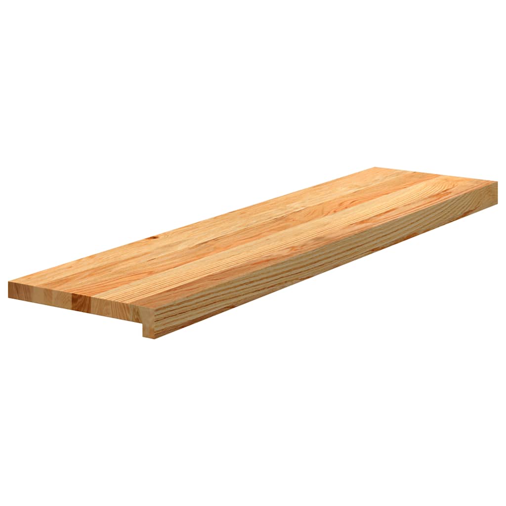 Trappetrinn 2 stk lysebrun 100x25x2 cm heltre eik