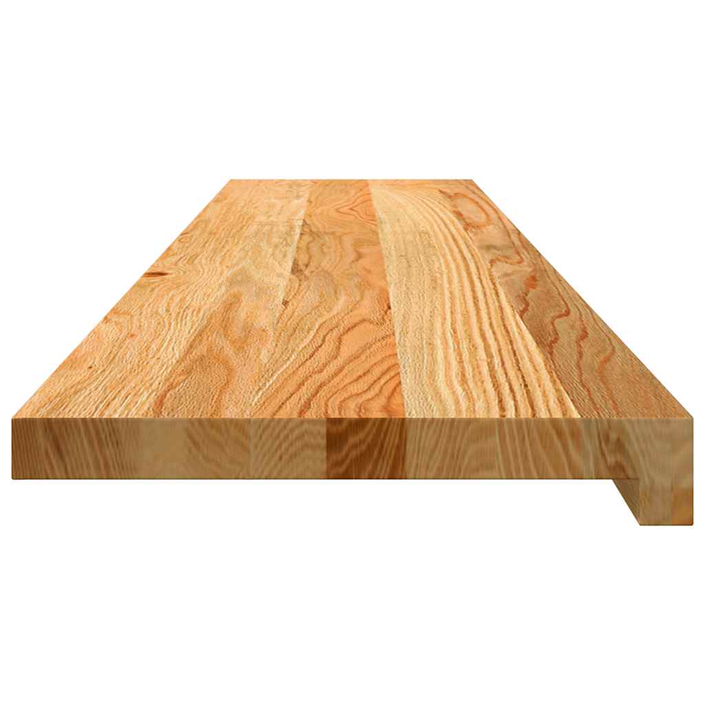 Trappetrinn 2 stk lysebrun 120x25x2 cm heltre eik