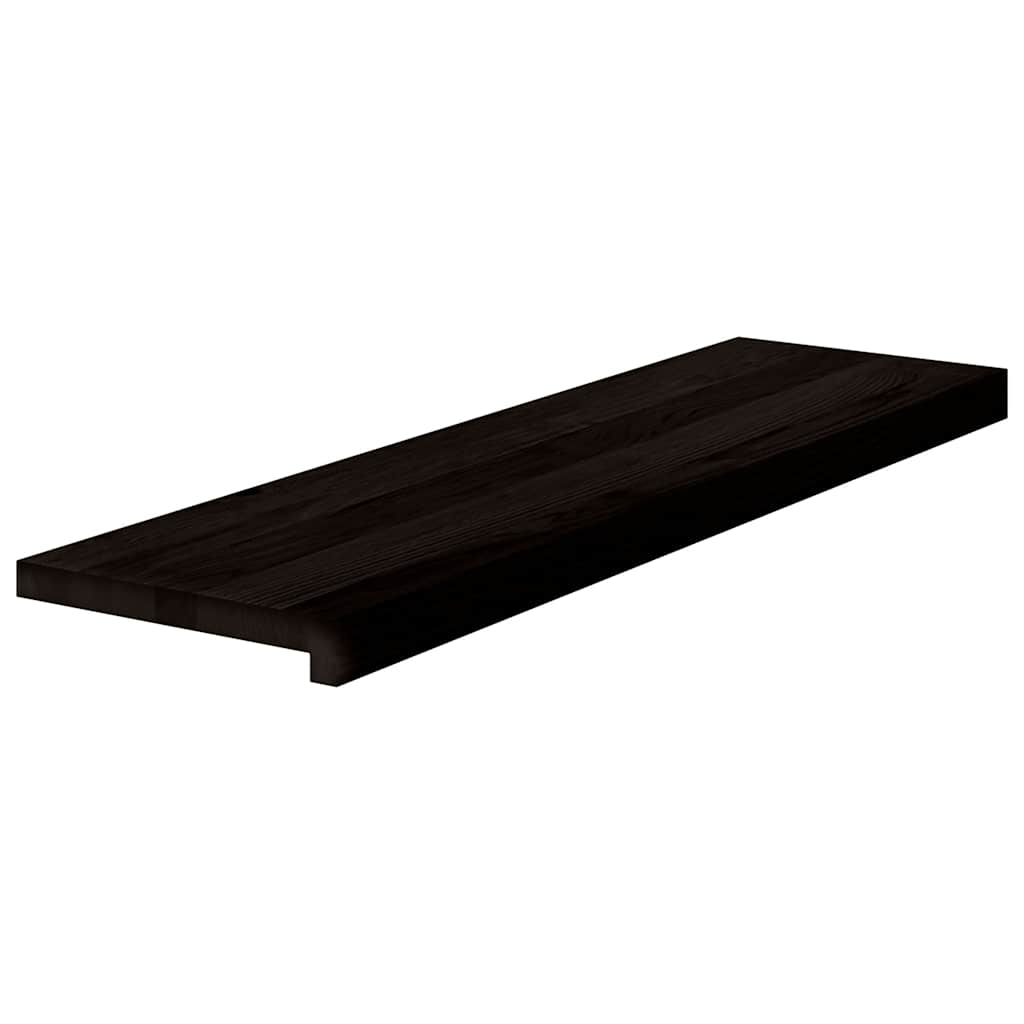 Trappetrinn 2 stk mørkebrun 90x30x2 cm heltre eik vidaXL