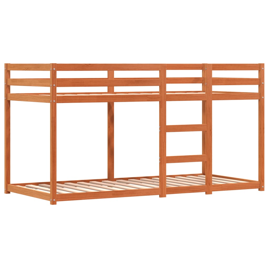 Køyeseng med gardiner rose 80x200 cm heltre furu