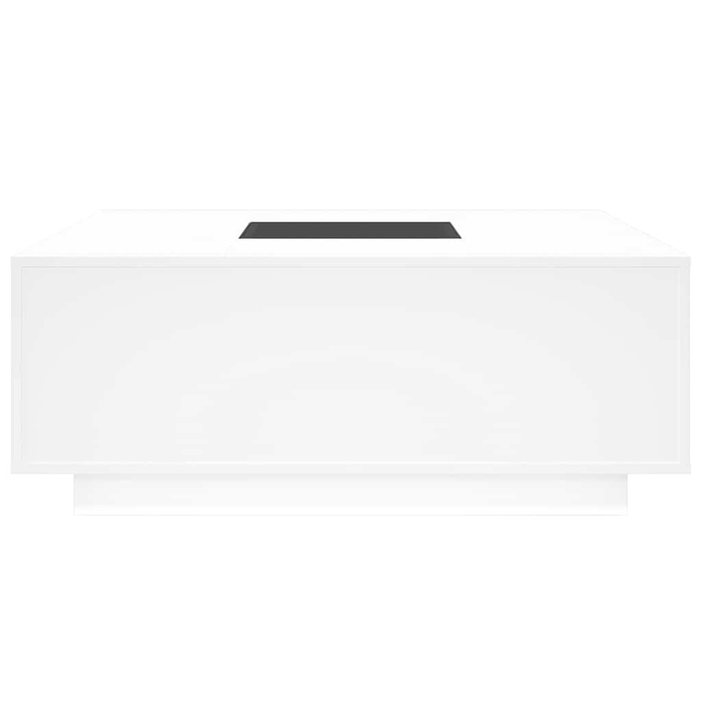 Salongbord med Infinity LED hvit 100x100x40 cm