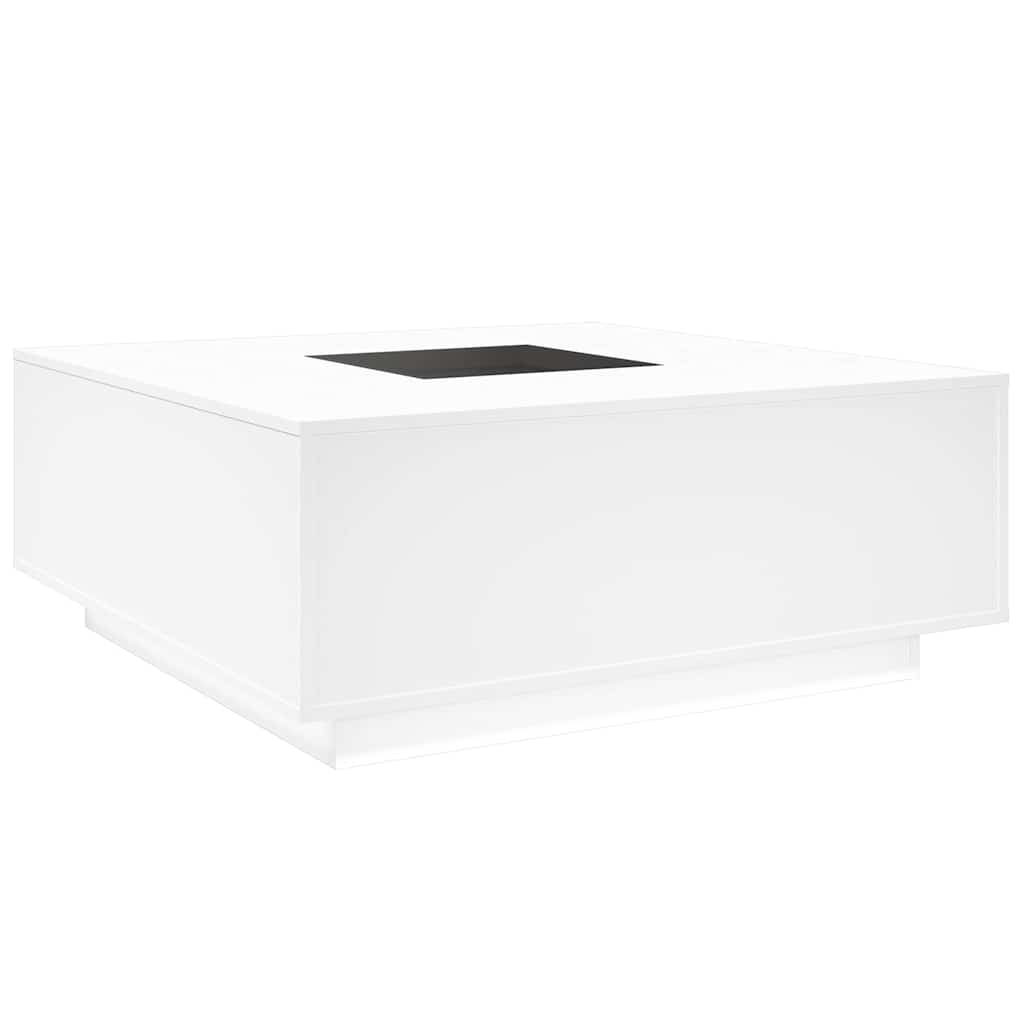 Salongbord med Infinity LED hvit 100x100x40 cm